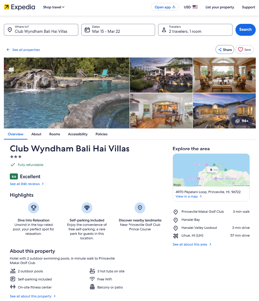 Club Wyndham Bali Hai Villas on Expedia — Princeville, Hawaii