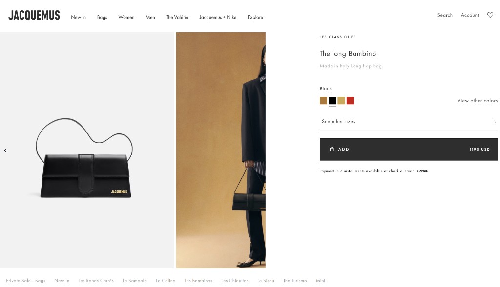Jacquemus The long Bambino — $1,190 USD